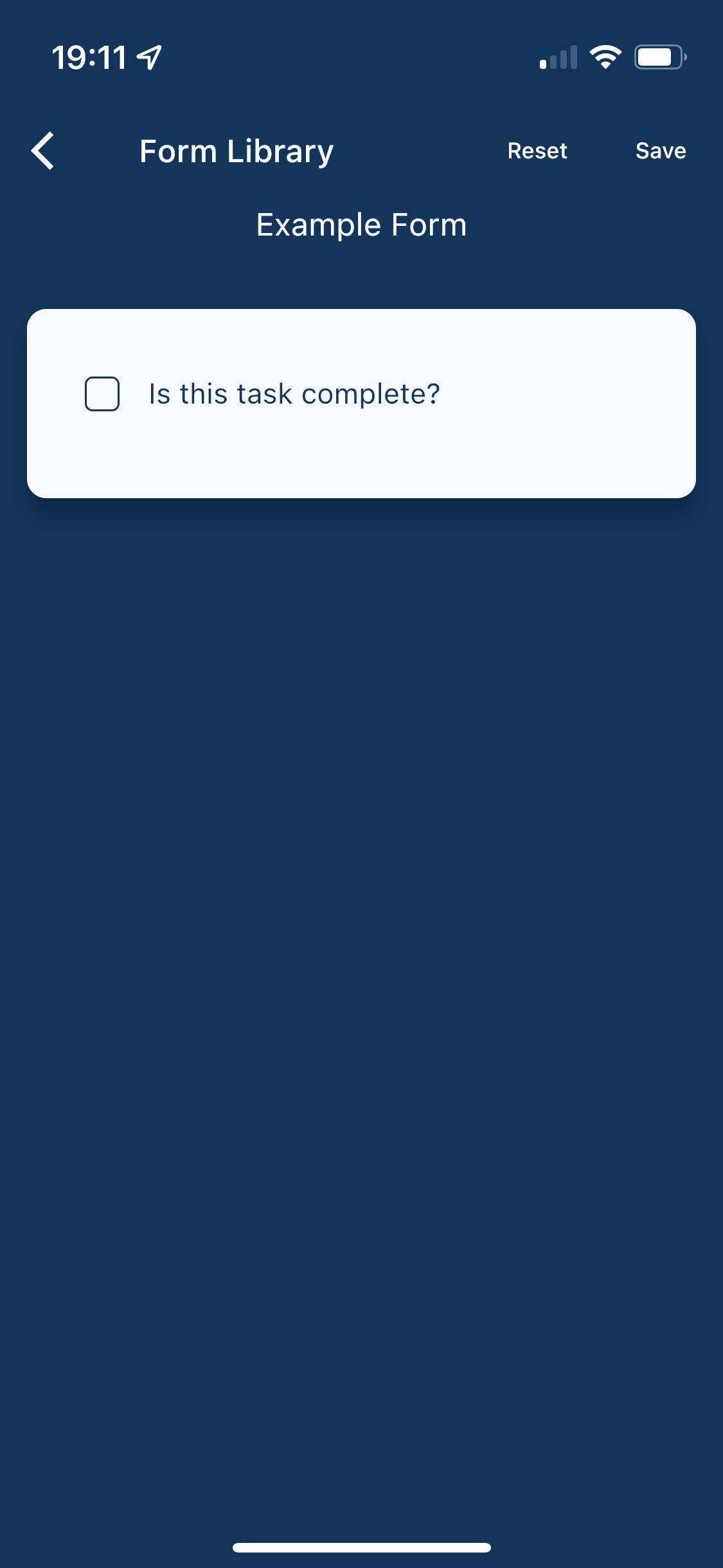 Checkbox example
