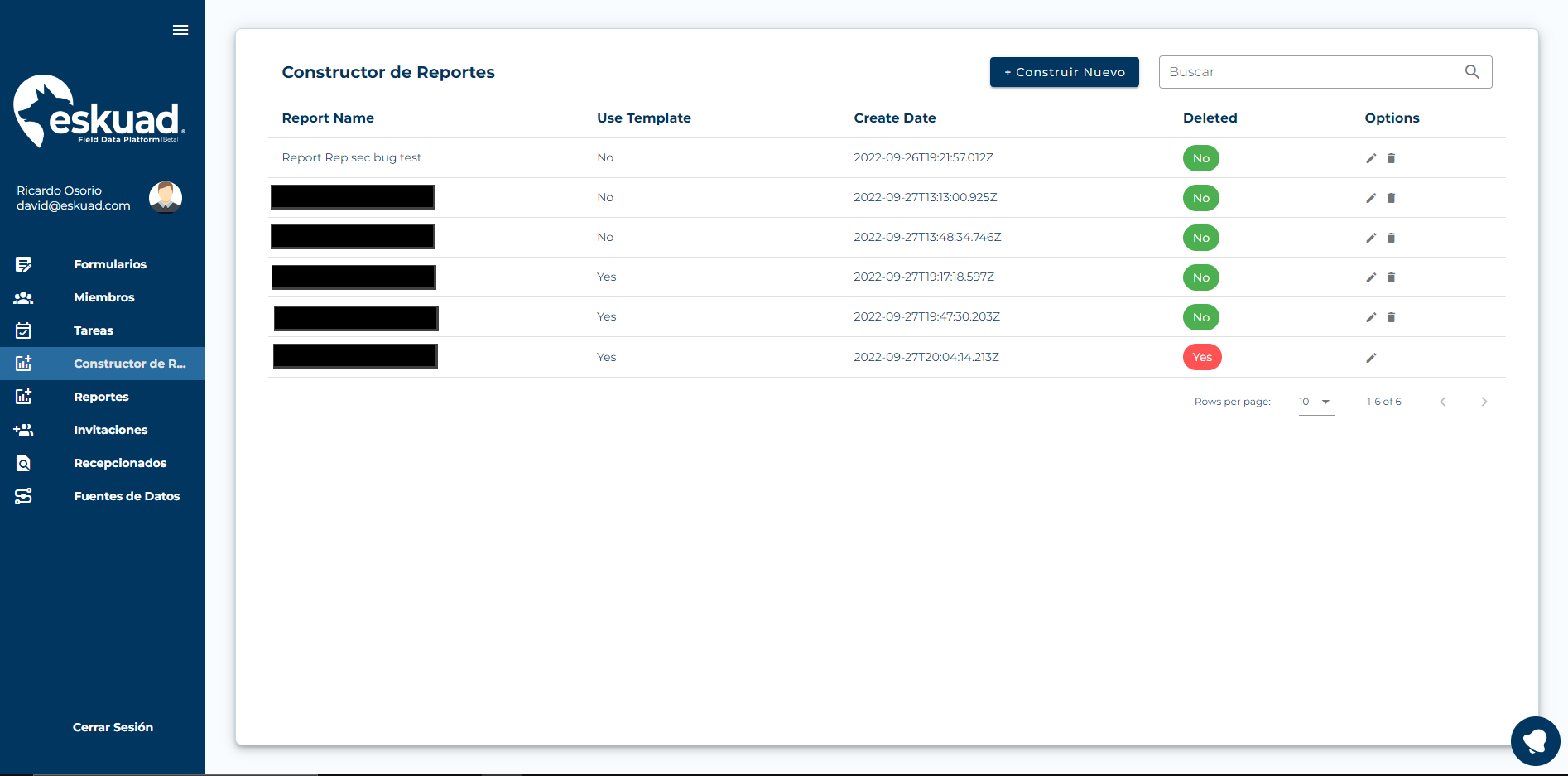 Eskuad field data software